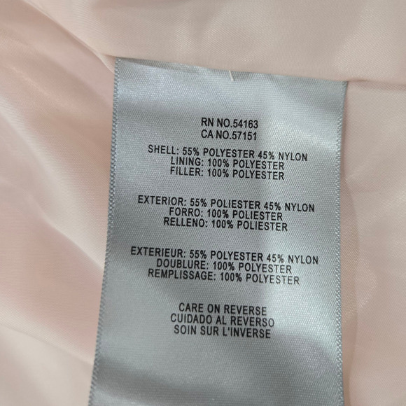 Levi’s Pastel Pink Quilted Shirt Jacket Shacket Snap Button Size Medium NWT - Picture 11 of 13